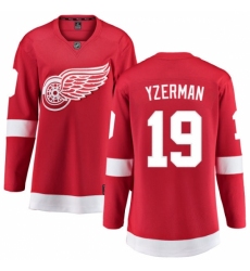 Women's Detroit Red Wings #19 Steve Yzerman Fanatics Branded Red Home Breakaway NHL Jersey