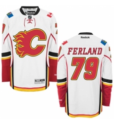 Men's Reebok Calgary Flames #79 Michael Ferland Authentic White Away NHL Jersey