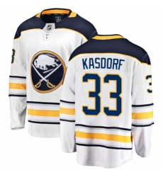 Youth Buffalo Sabres #33 Jason Kasdorf Fanatics Branded White Away Breakaway NHL Jersey