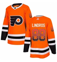 Men's Adidas Philadelphia Flyers #88 Eric Lindros Authentic Orange Drift Fashion NHL Jersey