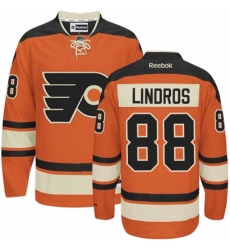 Women's Reebok Philadelphia Flyers #88 Eric Lindros Premier Orange New Third NHL Jersey