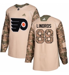 Youth Adidas Philadelphia Flyers #88 Eric Lindros Authentic Camo Veterans Day Practice NHL Jersey