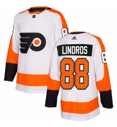 Youth Adidas Philadelphia Flyers #88 Eric Lindros Authentic White Away NHL Jersey