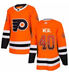 Men's Adidas Philadelphia Flyers #40 Jordan Weal Authentic Orange Drift Fashion NHL Jersey