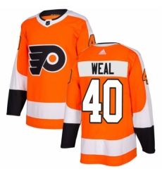 Men's Adidas Philadelphia Flyers #40 Jordan Weal Authentic Orange Home NHL Jersey