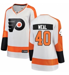 Women's Philadelphia Flyers #40 Jordan Weal Fanatics Branded White Away Breakaway NHL Jersey