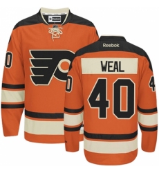 Women's Reebok Philadelphia Flyers #40 Jordan Weal Premier Orange New Third NHL Jersey
