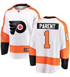 Youth Philadelphia Flyers #1 Bernie Parent Fanatics Branded White Away Breakaway NHL Jersey