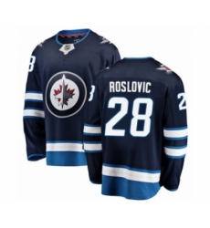 Youth Winnipeg Jets #28 Jack Roslovic Fanatics Branded Navy Blue Home Breakaway NHL Jersey