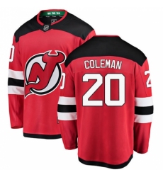 Men's New Jersey Devils #20 Blake Coleman Fanatics Branded Red Home Breakaway NHL Jersey