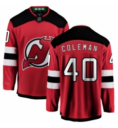 Youth New Jersey Devils #40 Blake Coleman Fanatics Branded Red Home Breakaway NHL Jersey