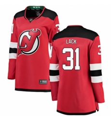 Women's New Jersey Devils #31 Eddie Lack Fanatics Branded Red Home Breakaway NHL Jersey