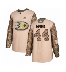 Men's Adidas Anaheim Ducks #44 Jaycob Megna Authentic Camo Veterans Day Practice NHL Jersey