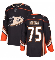 Men's Adidas Anaheim Ducks #75 Jaycob Megna Authentic Black Home NHL Jersey