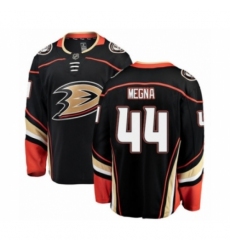 Men's Anaheim Ducks #44 Jaycob Megna Authentic Black Home Fanatics Branded Breakaway NHL Jersey