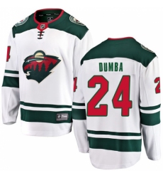 Men's Minnesota Wild #24 Matt Dumba Authentic White Away Fanatics Branded Breakaway NHL Jersey