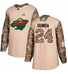 Youth Adidas Minnesota Wild #24 Matt Dumba Authentic Camo Veterans Day Practice NHL Jersey