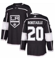 Men's Adidas Los Angeles Kings #20 Luc Robitaille Authentic Black Home NHL Jersey