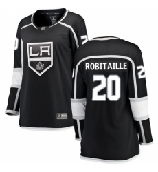 Women's Los Angeles Kings #20 Luc Robitaille Authentic Black Home Fanatics Branded Breakaway NHL Jersey