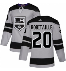 Youth Adidas Los Angeles Kings #20 Luc Robitaille Authentic Gray Alternate NHL Jersey