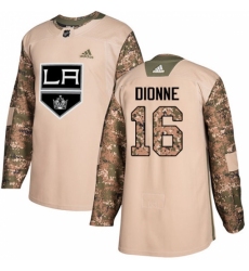 Men's Adidas Los Angeles Kings #16 Marcel Dionne Authentic Camo Veterans Day Practice NHL Jersey