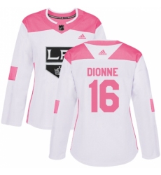 Women's Adidas Los Angeles Kings #16 Marcel Dionne Authentic White/Pink Fashion NHL Jersey