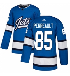 Men's Adidas Winnipeg Jets #85 Mathieu Perreault Authentic Blue Alternate NHL Jersey