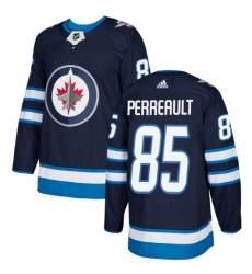 Men's Adidas Winnipeg Jets #85 Mathieu Perreault Premier Navy Blue Home NHL Jersey