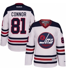 Men's Reebok Winnipeg Jets #81 Kyle Connor Premier White 2016 Heritage Classic NHL Jersey