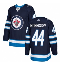 Men's Adidas Winnipeg Jets #44 Josh Morrissey Authentic Navy Blue Home NHL Jersey