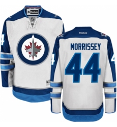 Men's Reebok Winnipeg Jets #44 Josh Morrissey Authentic White Away NHL Jersey