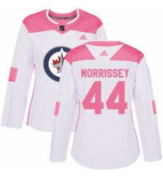 Women's Adidas Winnipeg Jets #44 Josh Morrissey Authentic White/Pink Fashion NHL Jersey