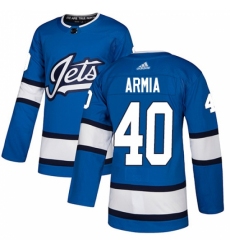 Men's Adidas Winnipeg Jets #40 Joel Armia Authentic Blue Alternate NHL Jersey