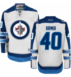 Youth Reebok Winnipeg Jets #40 Joel Armia Authentic White Away NHL Jersey