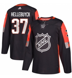 Men's Adidas Winnipeg Jets #37 Connor Hellebuyck Authentic Black 2018 All-Star Central Division NHL Jersey