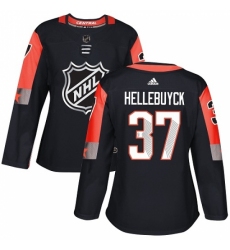 Women's Adidas Winnipeg Jets #37 Connor Hellebuyck Authentic Black 2018 All-Star Central Division NHL Jersey