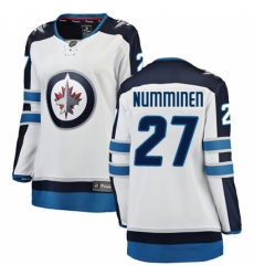 Women's Winnipeg Jets #27 Teppo Numminen Fanatics Branded White Away Breakaway NHL Jersey