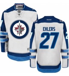 Men's Reebok Winnipeg Jets #27 Nikolaj Ehlers Authentic White Away NHL Jersey