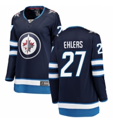 Women's Winnipeg Jets #27 Nikolaj Ehlers Fanatics Branded Navy Blue Home Breakaway NHL Jersey