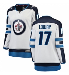 Women's Winnipeg Jets #17 Adam Lowry Fanatics Branded White Away Breakaway NHL Jersey