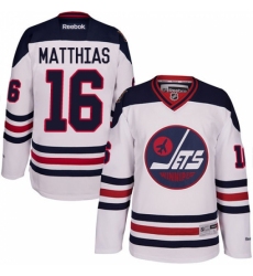 Men's Reebok Winnipeg Jets #16 Shawn Matthias Authentic White 2016 Heritage Classic NHL Jersey