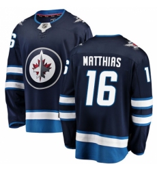 Youth Winnipeg Jets #16 Shawn Matthias Fanatics Branded Navy Blue Home Breakaway NHL Jersey