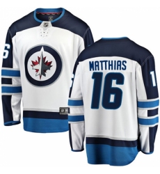 Youth Winnipeg Jets #16 Shawn Matthias Fanatics Branded White Away Breakaway NHL Jersey