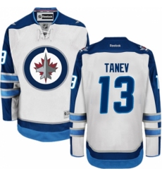 Men's Reebok Winnipeg Jets #13 Brandon Tanev Authentic White Away NHL Jersey