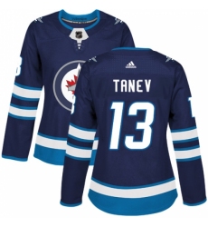 Women's Adidas Winnipeg Jets #13 Brandon Tanev Premier Navy Blue Home NHL Jersey