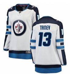 Women's Winnipeg Jets #13 Brandon Tanev Fanatics Branded White Away Breakaway NHL Jersey