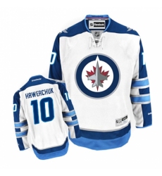 Men's Reebok Winnipeg Jets #10 Dale Hawerchuk Authentic White Away NHL Jersey