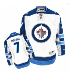 Women's Reebok Winnipeg Jets #7 Keith Tkachuk Authentic White Away NHL Jersey