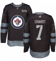 Men's Reebok Winnipeg Jets #7 Ben Chiarot Authentic Black 1917-2017 100th Anniversary NHL Jersey