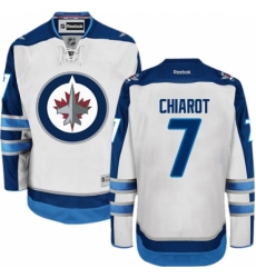 Men's Reebok Winnipeg Jets #7 Ben Chiarot Authentic White Away NHL Jersey